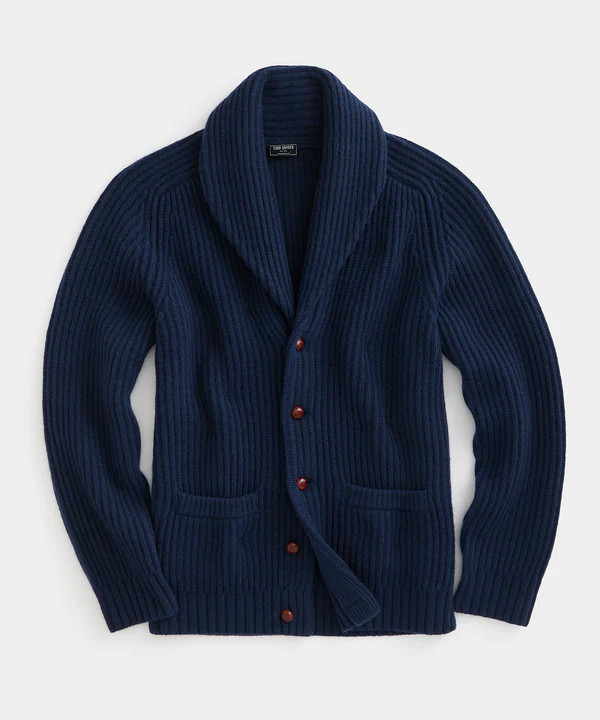 Old Town Shawl Cardigan in Navy | Todd Snyder
