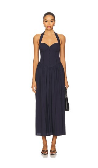 Runaway The Label Navy Midi Dress Navy Wedding Guest Dress Navy Blue Dress Casual Outfits Fall 2026 | Revolve Clothing (Global)