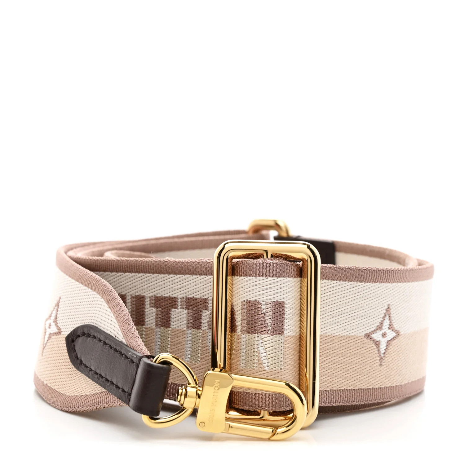 Jacquard Speedy Bandouliere 20 Shoulder Strap Beige Brown | FASHIONPHILE (US)