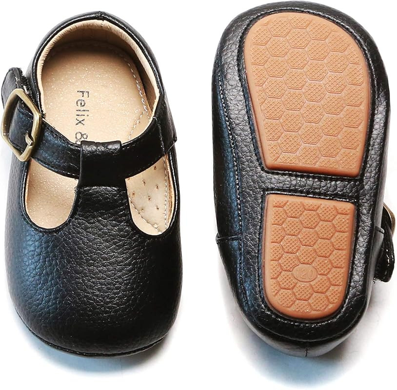 Felix & Flora Soft Sole Baby Shoes - Infant Baby Walking Shoes Moccasinss Rubber Sole Crib Shoes | Amazon (US)