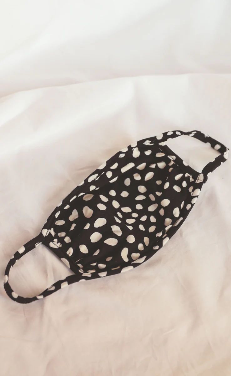 dalmatian face mask - black | RIFFRAFF