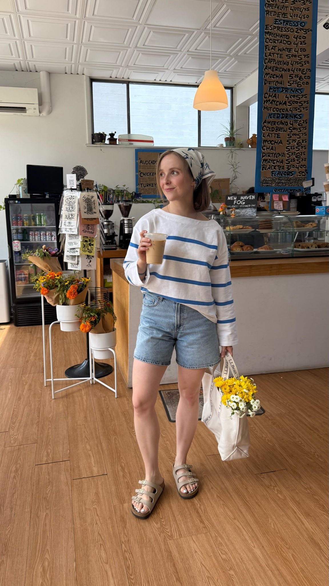 The cutest boatneck sweater tee from LLbean paired with 25 dad shorts and bandana scarf

#LTKPetite #LTKootd #LTKgrwm