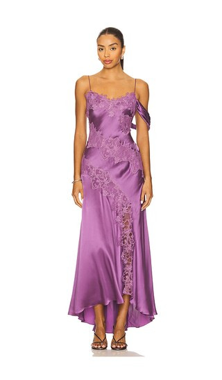 Reese Cascade Lace Gown in Violet Daze | Revolve Clothing (Global)