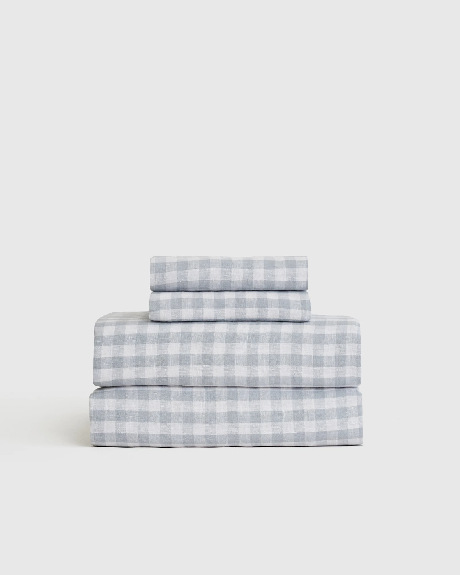European Linen Gingham Sheet Set | Quince