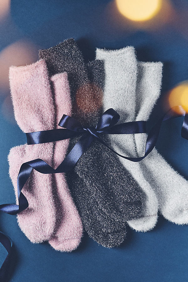 Bombas Sparkle Fuzzy Calf Socks | Anthropologie (US)