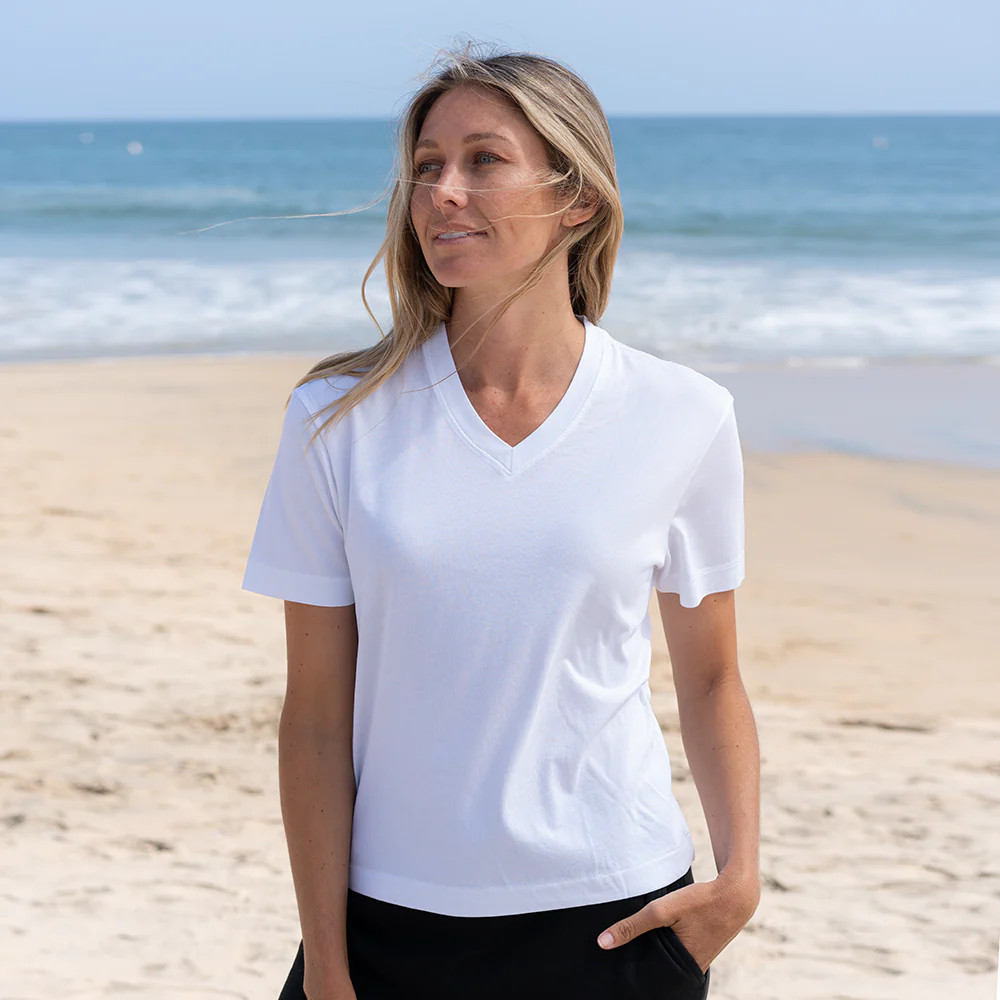 Short Box Tee V-neck | The Classic T Shirt Company