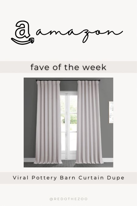 Amazon home find of the week! Viral pottery barn curtain dupe! Amazon curtains, Amazon drapes, Amazon window treatments, Amazon home, Amazon finds, Amazon decor, splurge or save 

#LTKhome #LTKunder50 #LTKFind