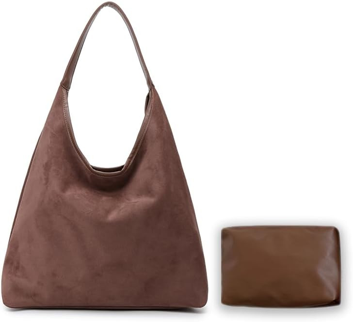 Brown Suede Bags for Women 2024 New Brown Suede Tote Bag for Women Suede Bag Brown Suede Purse Ba... | Amazon (US)