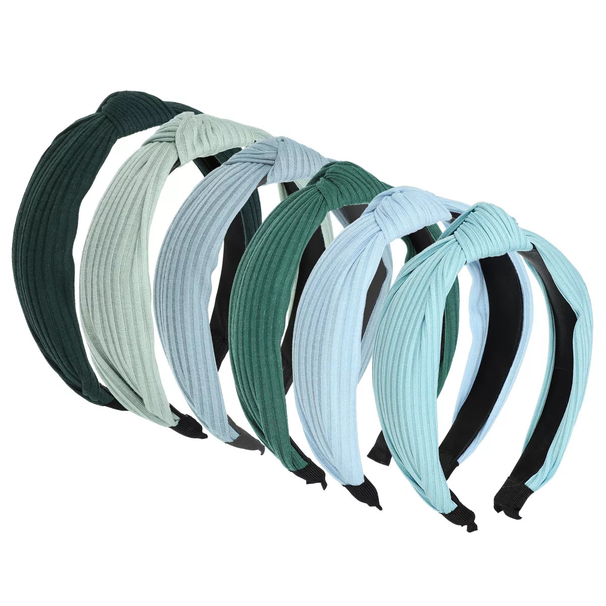 Unique Bargains Girl's Knotted Headband Green Blue 1.18" Wide 6 Pcs | Target