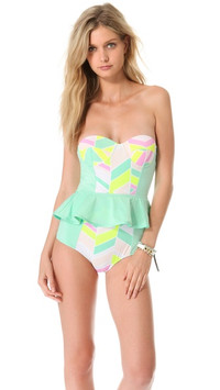Click for more info about Zinke Starboard One Piece Swimsuit - Mint/Mint Chevron