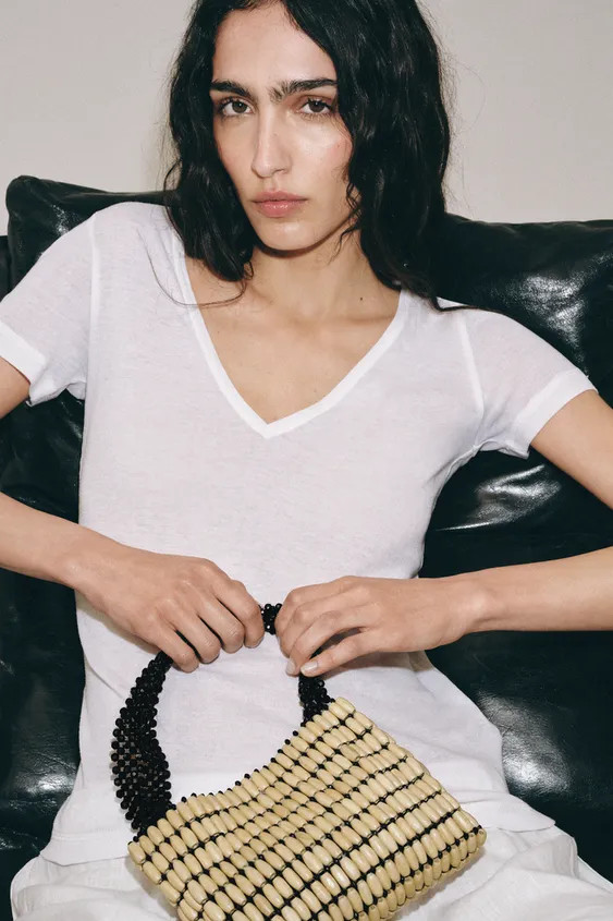 WOODEN BEAD MINI BAG | Zara UK