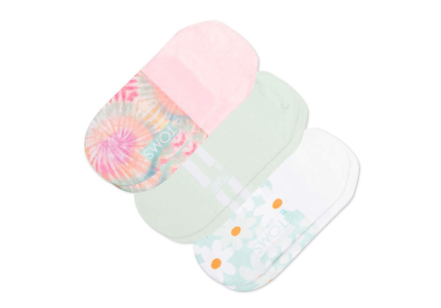 No Show Socks Multi Print 3 Pack | TOMS | TOMS (US)