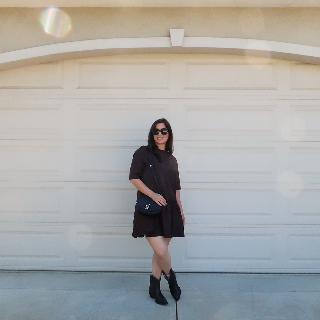 Love this brown dress to wear now into early fall. It's so easy to dress and up down! 

 #LTKootd #LTKSeasonal #LTKOver40
