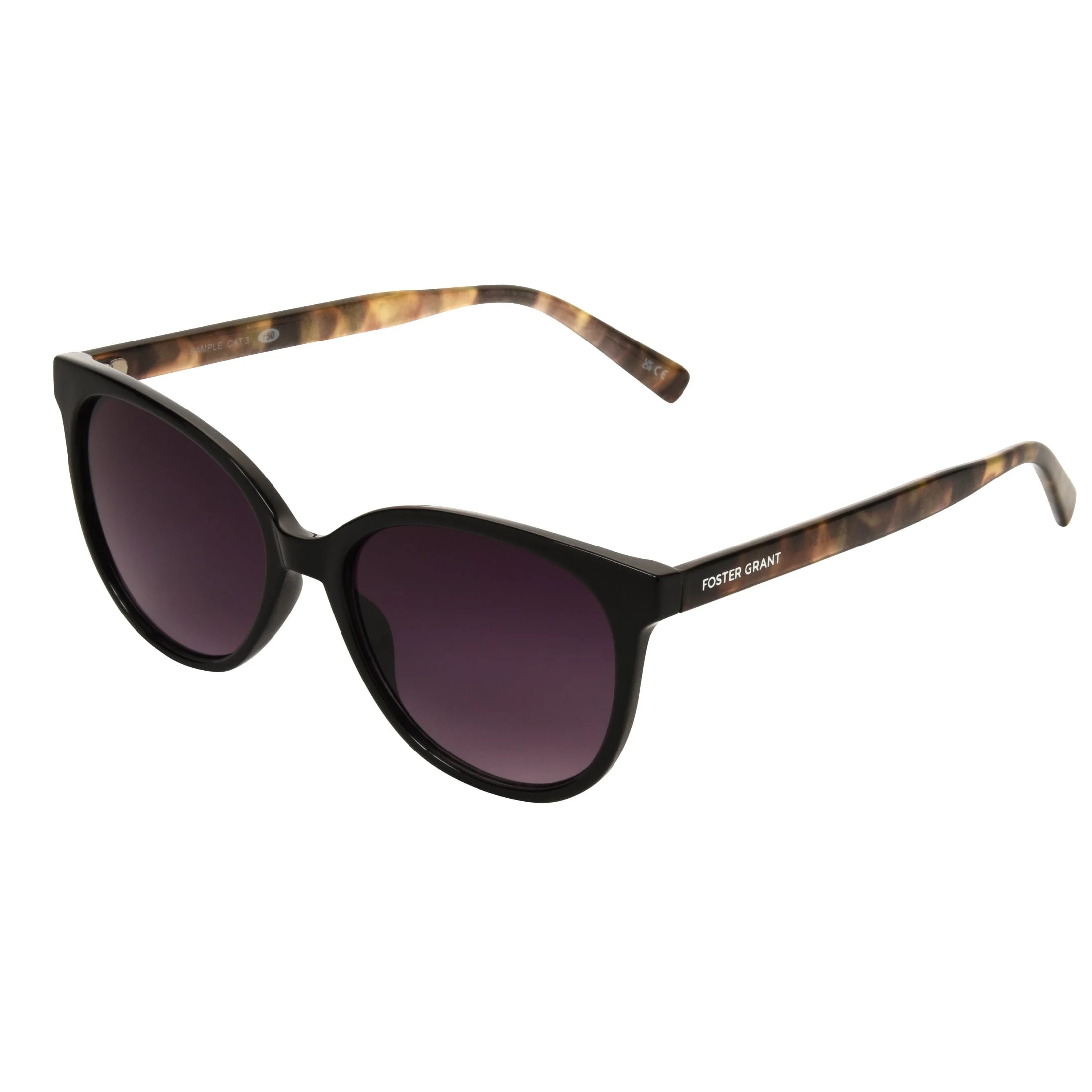 Foster Grant Premium Cat Eye Women's Sunglasses, Black Smoke Gradient | Walmart (US)