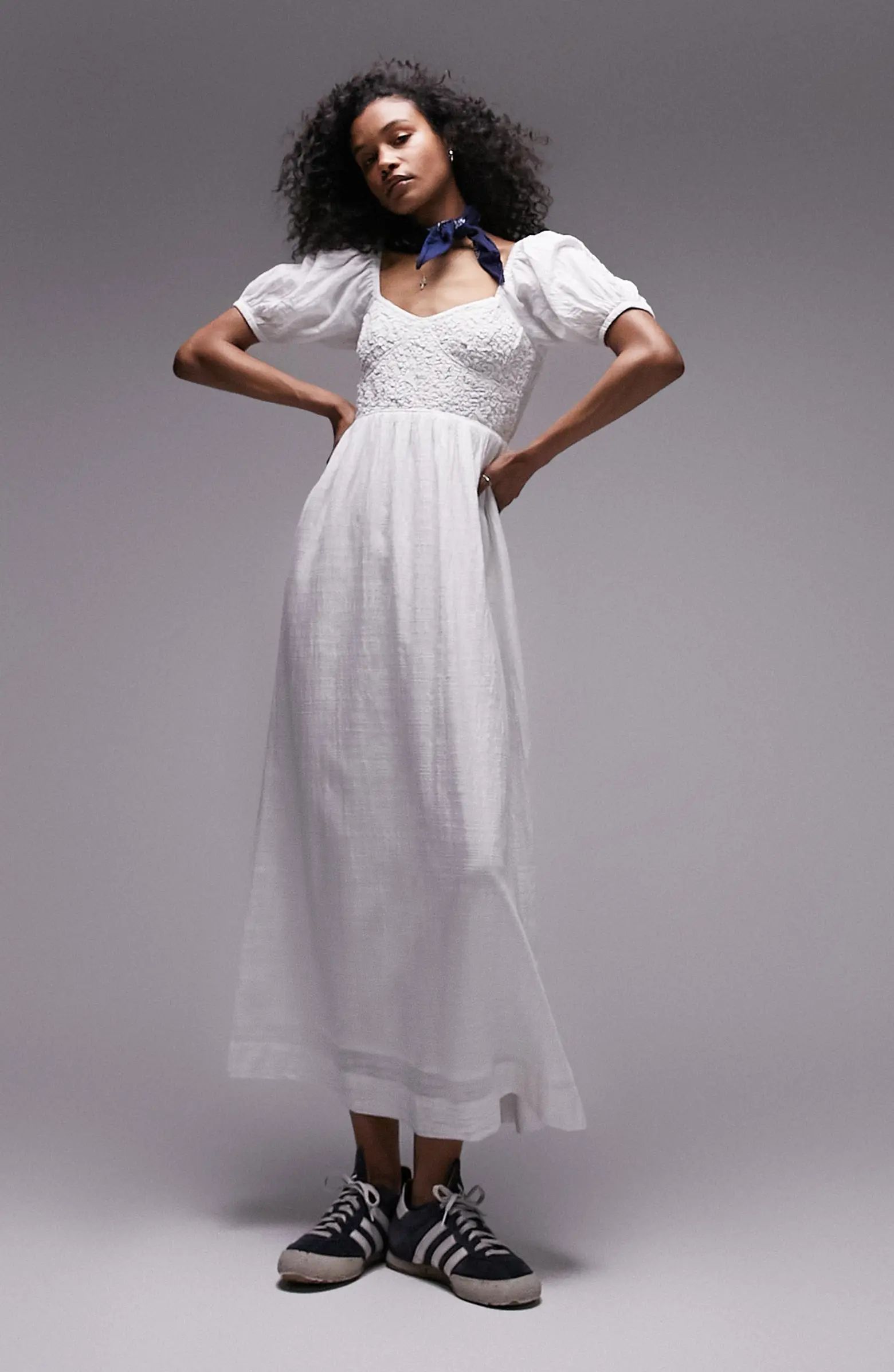 Textured Bodice Maxi Dress | Nordstrom