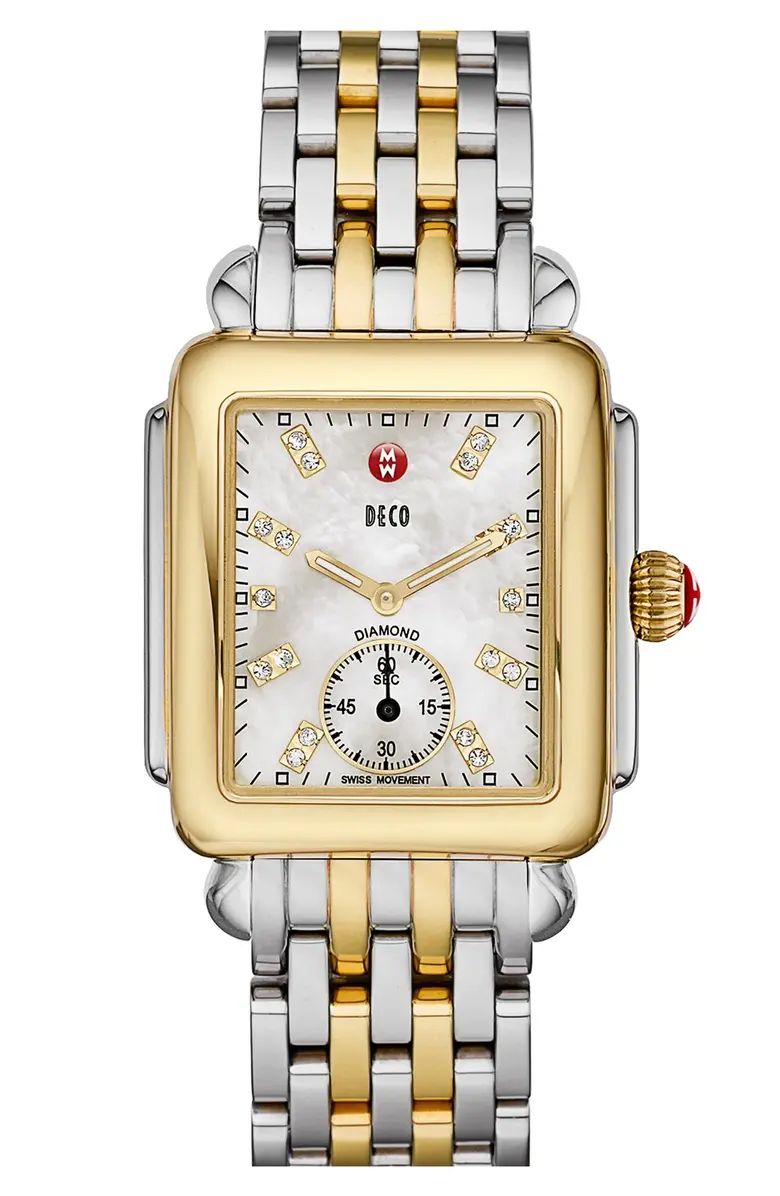 Deco 16 Diamond Dial Two-Tone Watch Case, 29mm x 31mm | Nordstrom