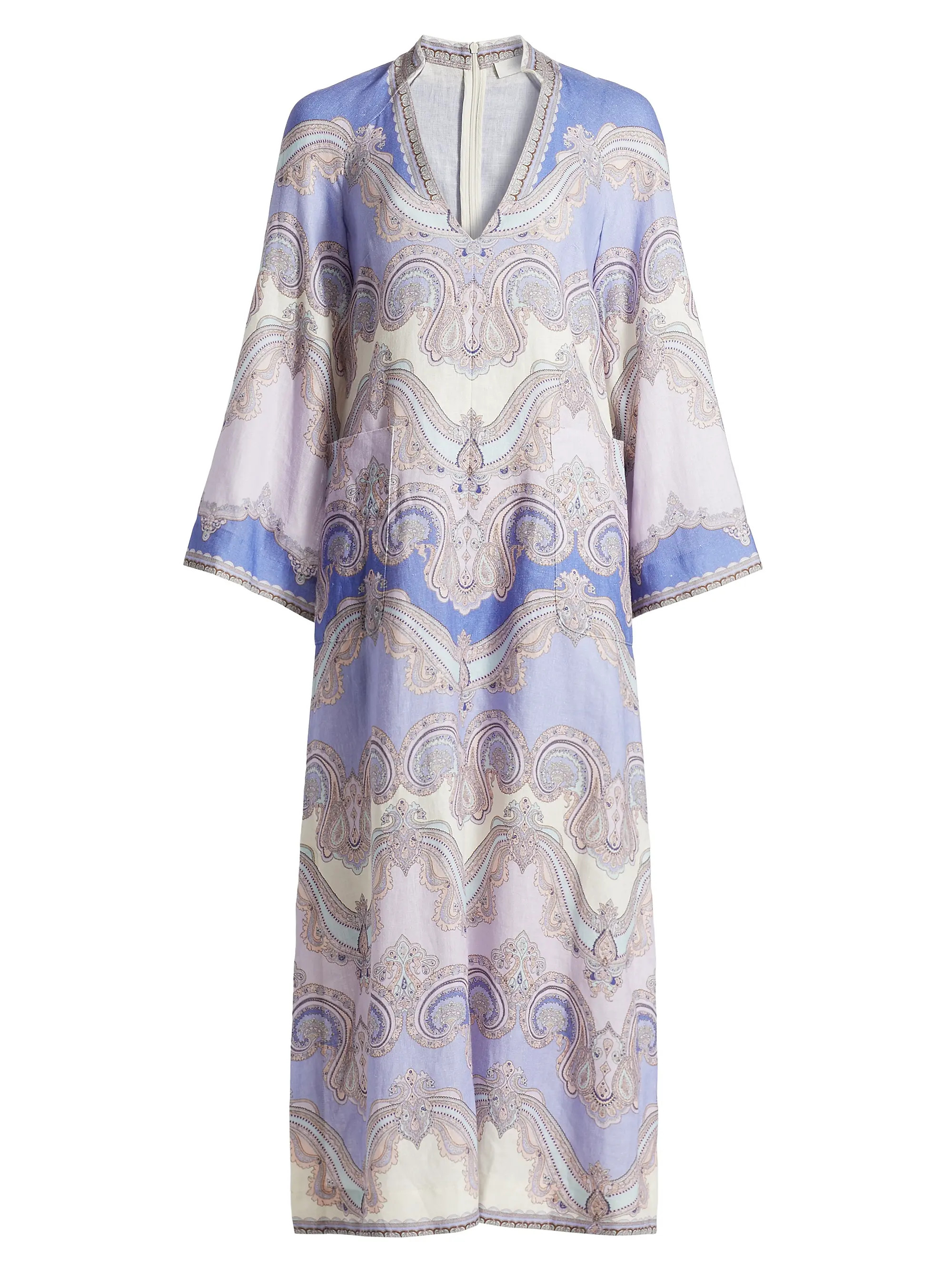 ZimmermannMaxine Paisley Linen V-Neck Maxi Dress | Saks Fifth Avenue