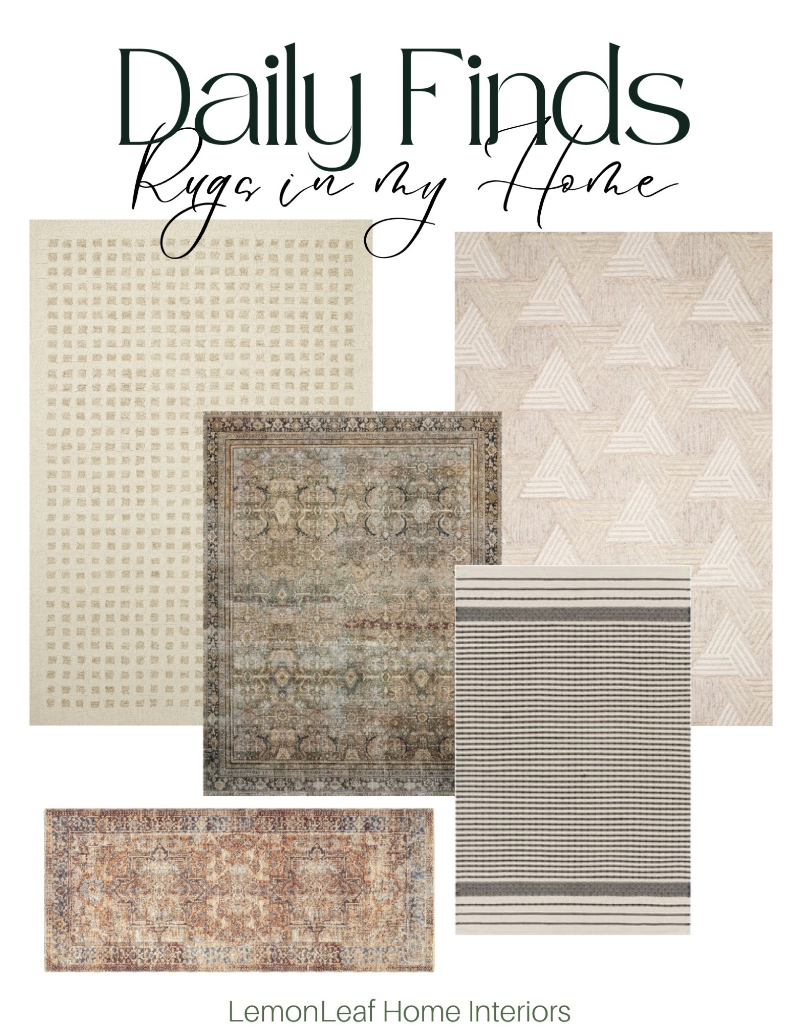 Shop the rugs I use in my home. Full of texture and warmth. On sale
Area rugs
Geometric pattern rugs
, modern decor 
Neutral decor 
Vintage look rug 
Runners



#LTKstyletip #LTKhome #LTKsalealert
