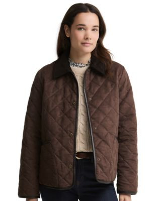 Barbour Women's Sonya Quilted Snap-Button Jacket - DK Brown/Muted | Macy's