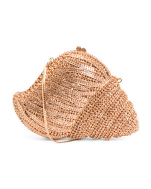 Crystal Embellished Shell Clutch | Accessories | Marshalls | Marshalls