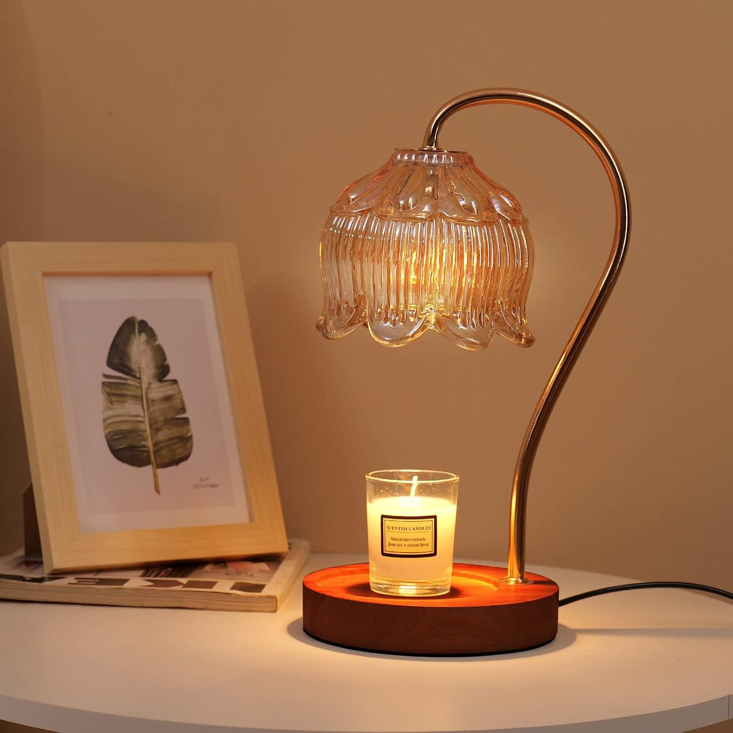GEEZO Fragrance Candle Warmer Lamp，Electric Candle Warmer with Timer & Dimmer，Mom Christmas Birthday Gifts for Women, House Warming Gifts New Home Bedroom Decor | Amazon (US)