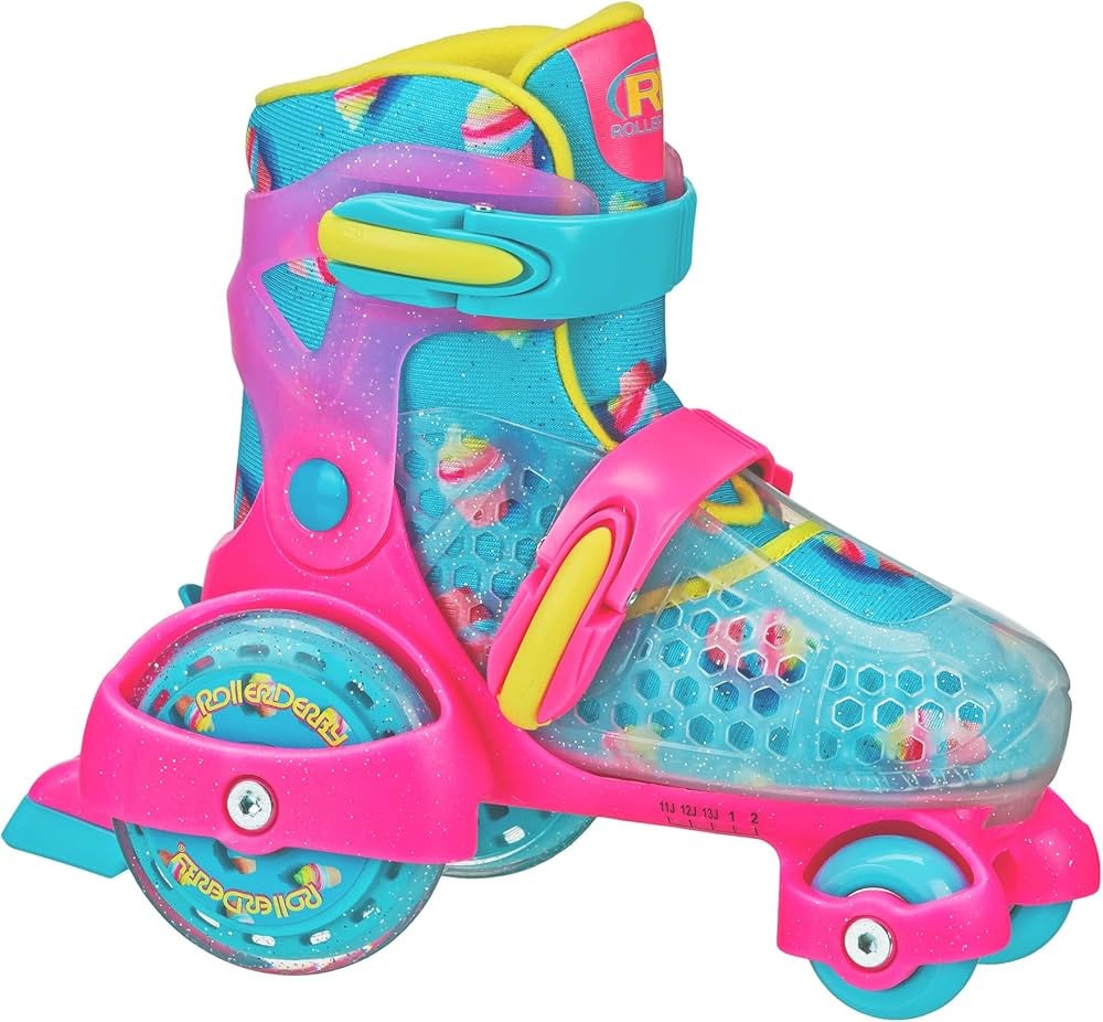 Fun Roll Beginner Roller Skates by Roller Derby, Adjustable Sizing, Skates for Kids, Toddlers, Bo... | Amazon (US)