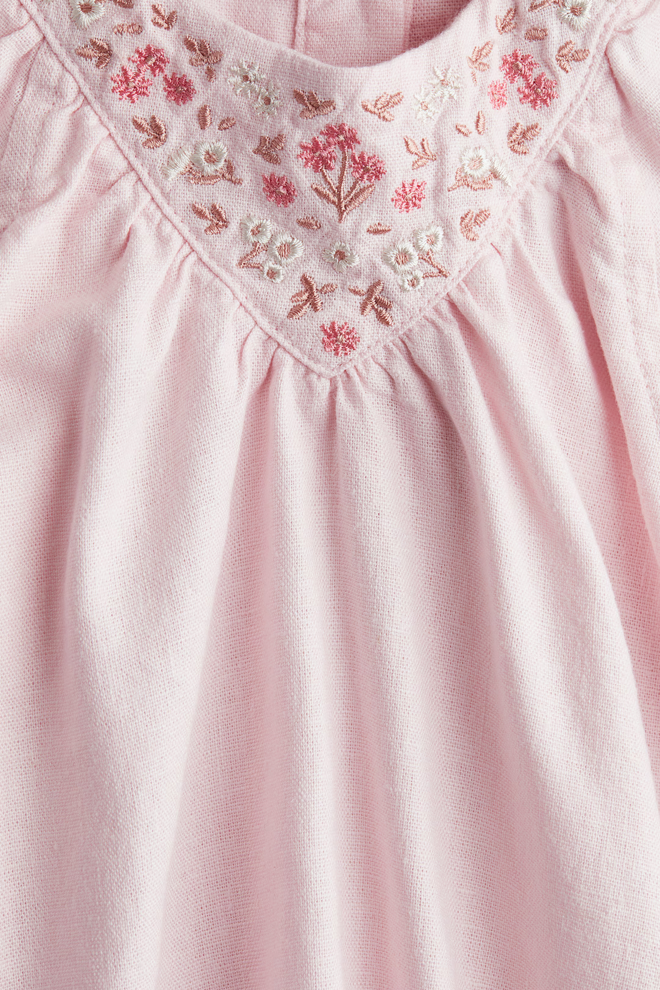 2-Piece Linen-Blend Set - Light blue/flowers - Kids | H&M US | H&M (US + CA)