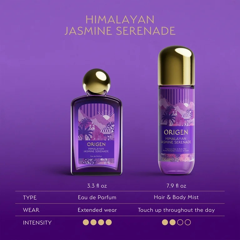 Origen Himalayan Jasmine Serenade Hair and Body Mist, a Soft and Sensual White Floral Fragrance f... | Walmart (US)