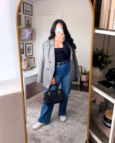 Ways To Style a Black Long Sleeve Bodysuit: Outfit 2

Get 15% off SHEIN items with code Q3YGJESS

🏷️: amazon fashion, black long sleeve square neck bodysuit, skims dupe bodysuit, plaid blazer, checkered blazer, dark wash denim, high rise wide leg jeans, simple basic classic white sneakers, crossbody tote bag, casual fall outfit, fall outfit with black bodysuit, casual fall style, casual workwear outfit, workwear style, office style, office outfit



#LTKworkwear #LTKshoecrush #LTKstyletip