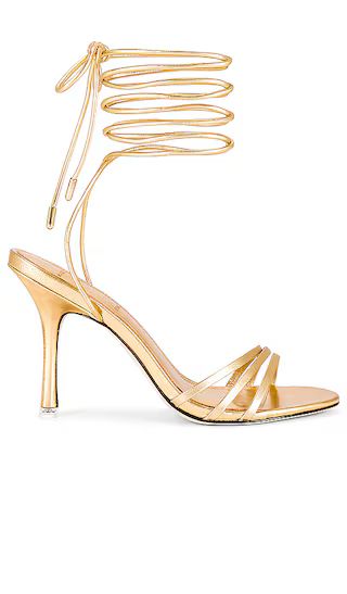 Leandra Heeled Sandal in Gold Metallic | Revolve Clothing (Global)