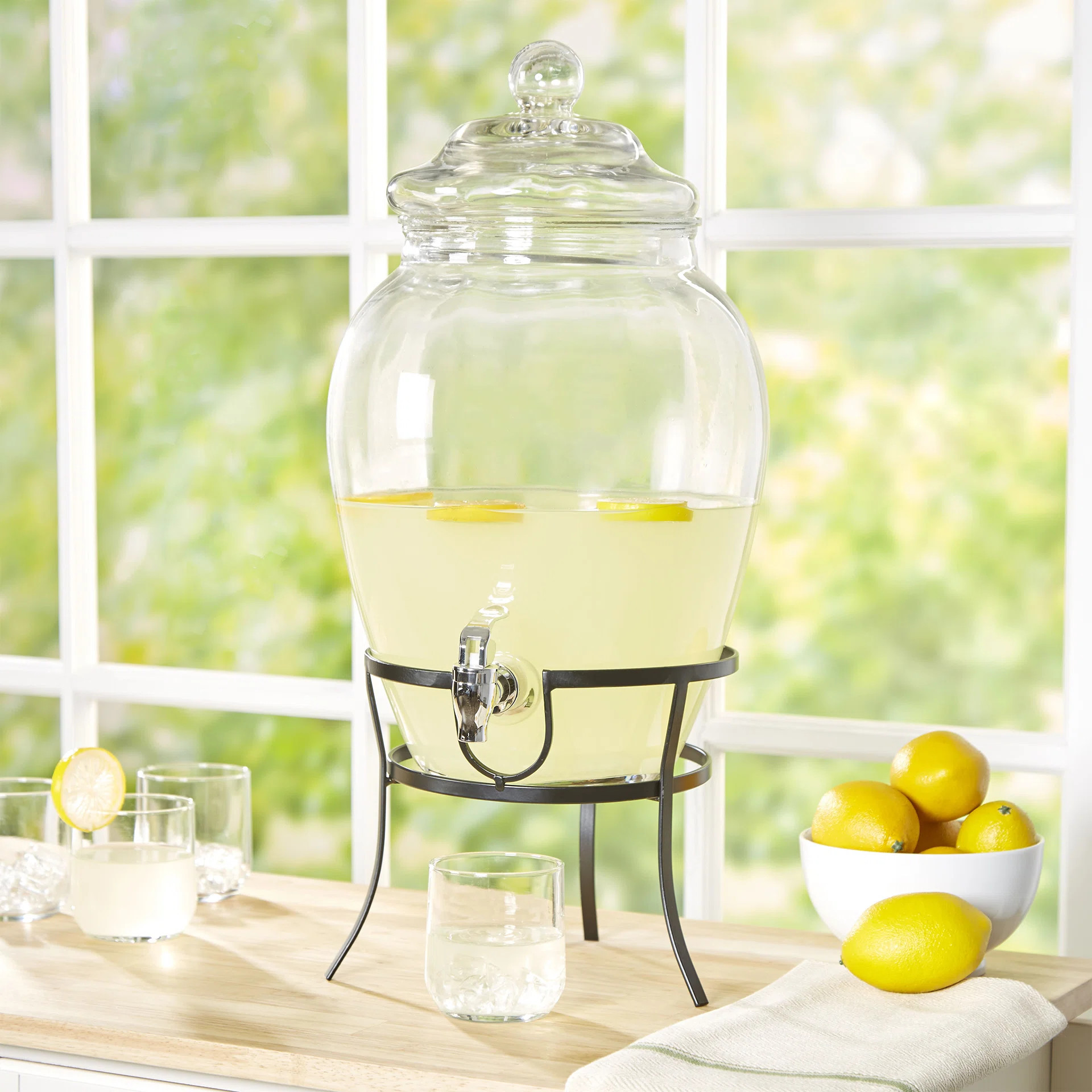 256oz. Glass Beverage Dispenser | Wayfair North America