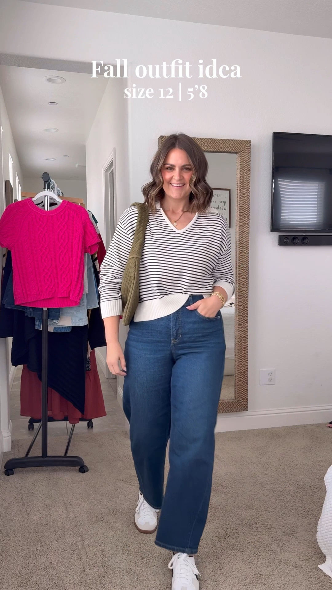 Fall outfit idea, midsize fashion 

Jeans, Large
*code: CourtneyHxSpanx 
Bra & undies, Large
Sweater, large
Sneakers, 10 (true to size)

Fall Fashion, barrel jeans, size 12, mom style, casual style, Spanx, target fashion, puma 

#LTKMidsize #LTKShoeCrush #LTKStyleTip