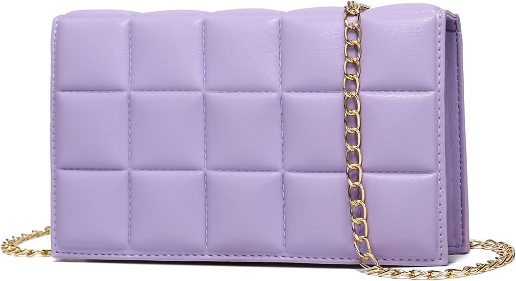 YIKOEE Quilted Chain Mini Shoulder Purse for Women | Amazon (US)