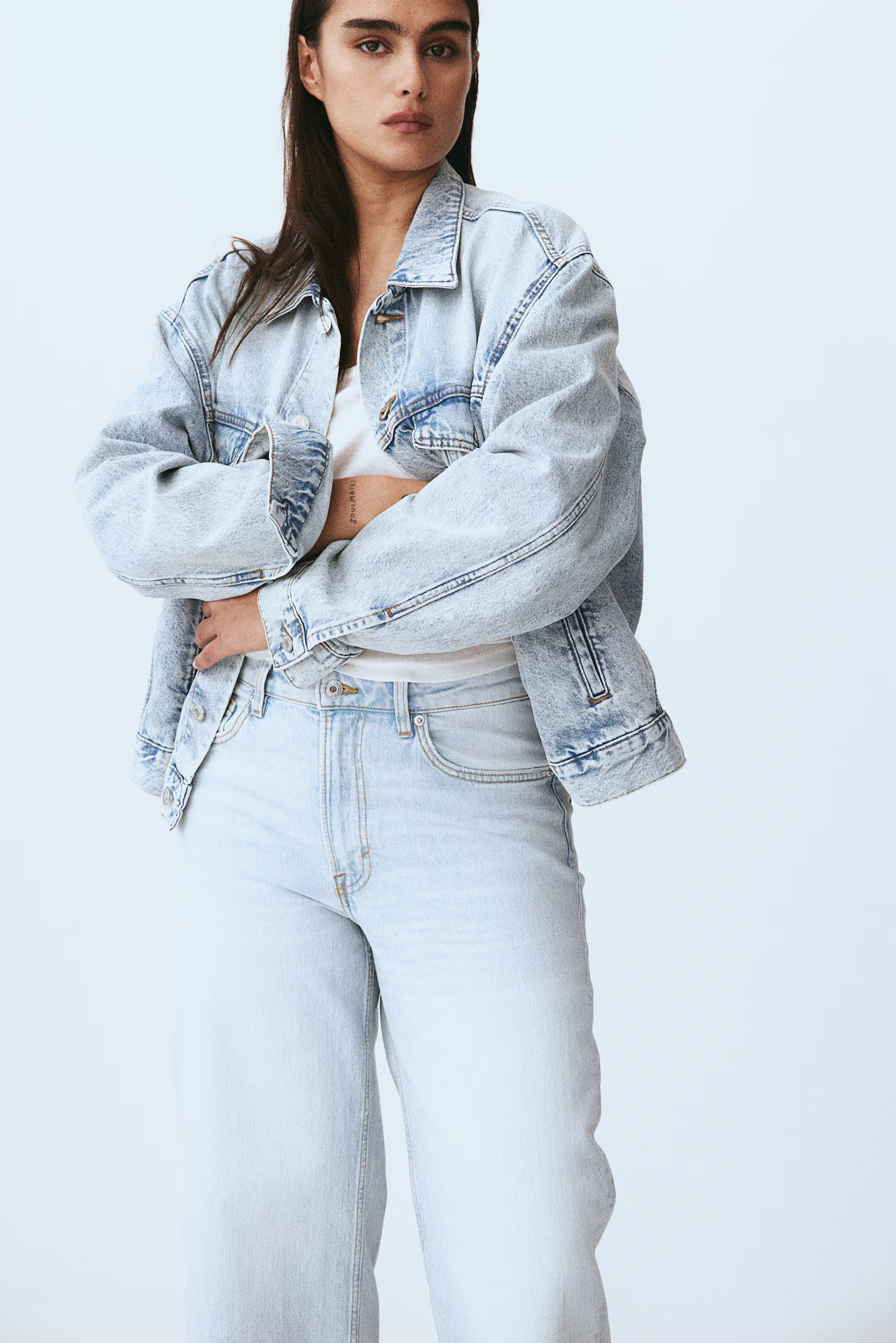 Wide High Cropped Jeans | H&M (UK, MY, IN, SG, PH, TW, HK)