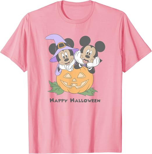 Disney Mickey And Friends Halloween Pumpkin Mickey & Minnie T-Shirt | Amazon (US)