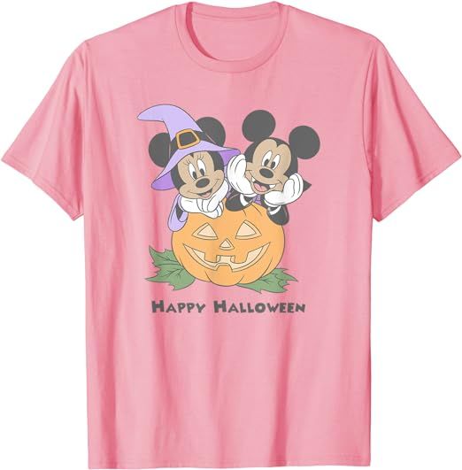 Disney Mickey And Friends Halloween Pumpkin Mickey & Minnie T-Shirt | Amazon (US)