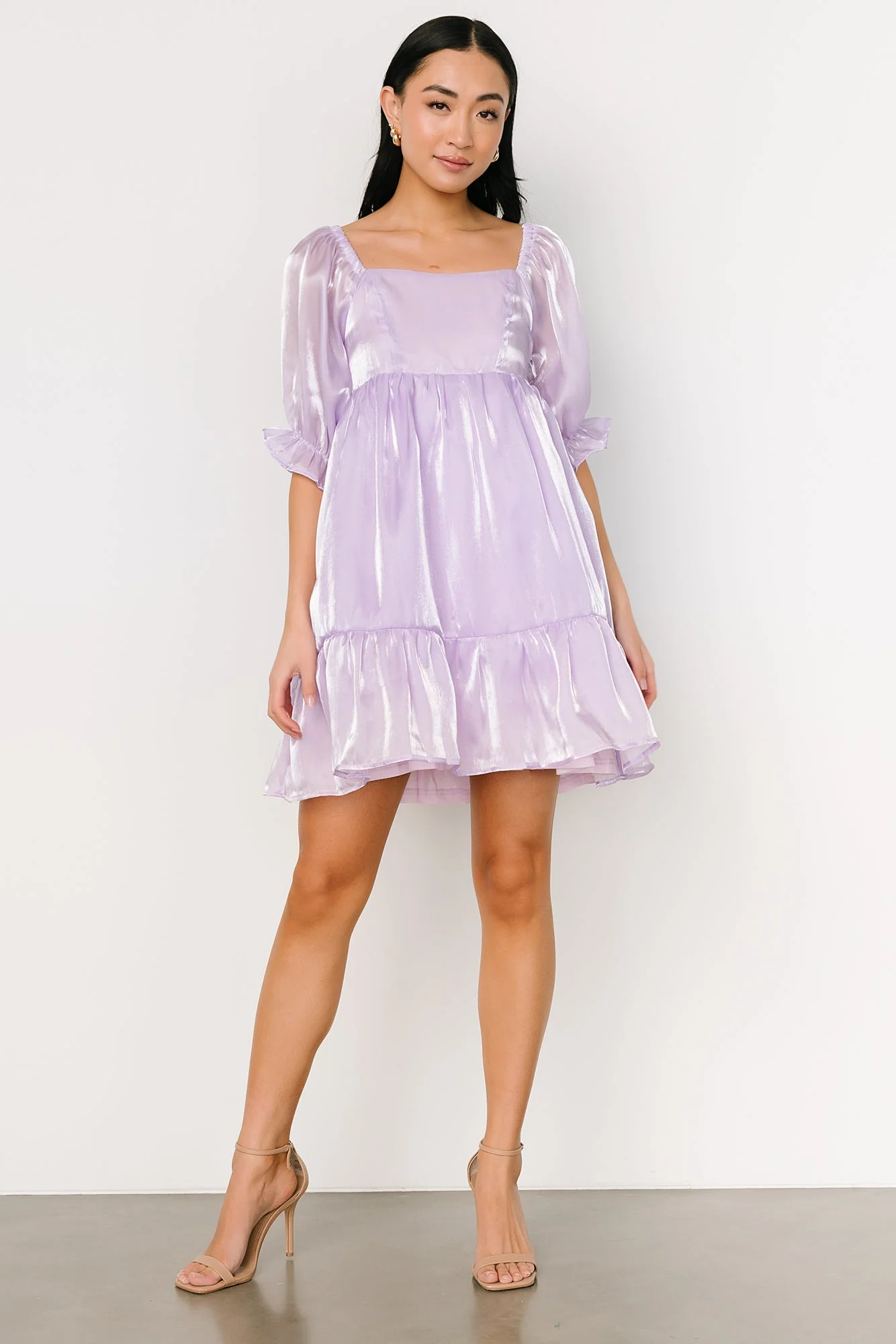 Medea Babydoll Mini Dress | Lilac | Baltic Born