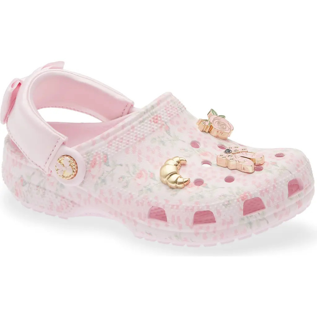 CROCS Kids' x LoveShackFancy Bow Back Classic Clog in Pink Milk at Nordstrom, Size 1 M | Nordstrom