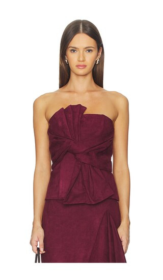 Valen Top in Maroon | Revolve Clothing (Global)