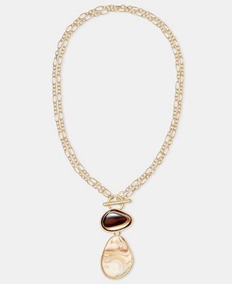 Mixed Stone Lariat Necklace, 18", Macy's Exclusive | Macy's