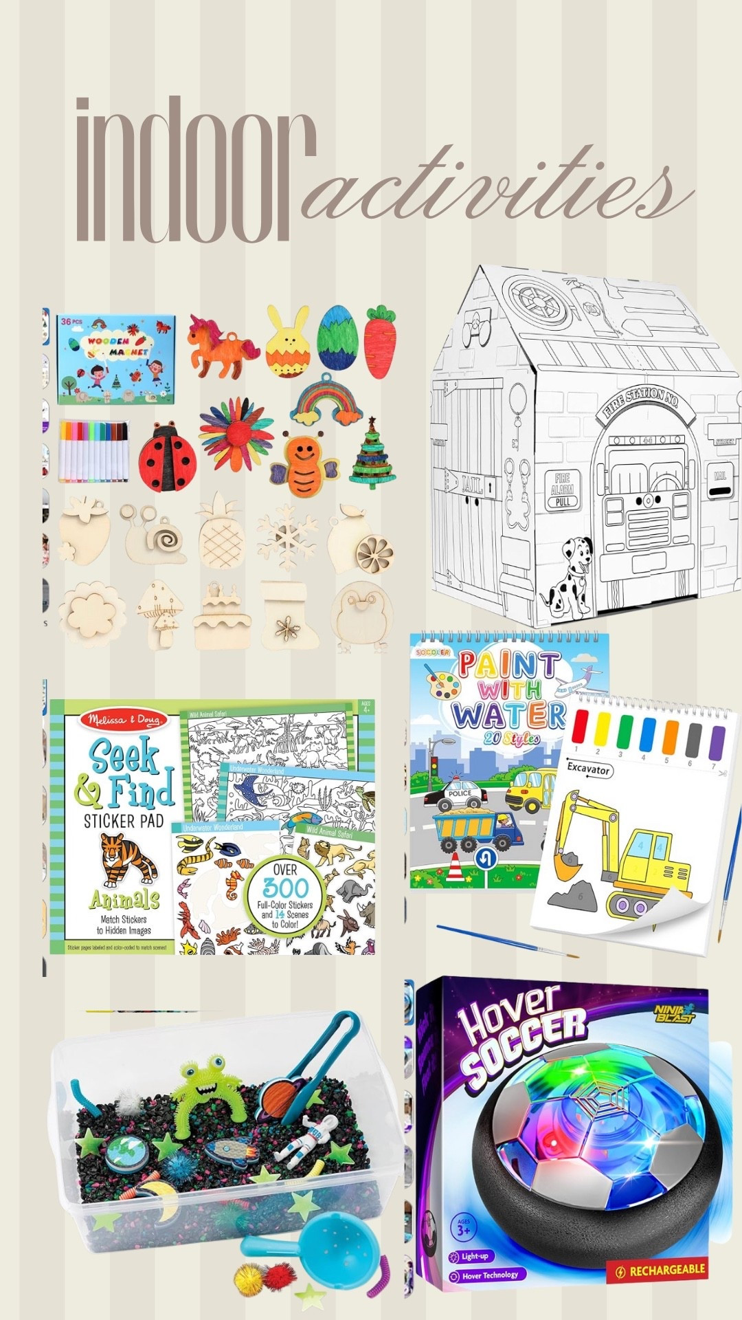 Rounded up some indoor activities for the kids since most of us are stuck inside the house right now! Jax has some of these and I’ll be ordering the rest! 

Kids activities, indoor activities



#LTKmomlife #LTKKids