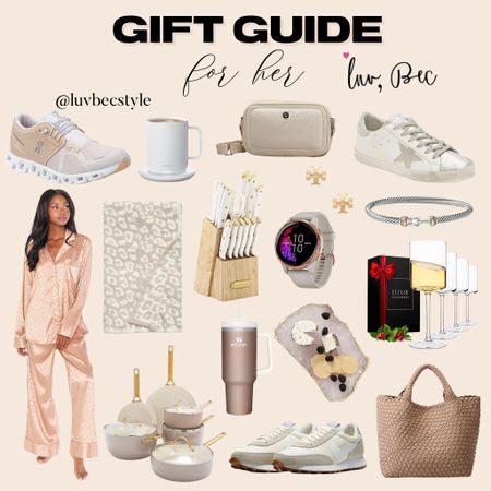 Gift guide for her gift ideas for her gifts for wife barefoot dreams blanket throw amazon bag pajamas golden goose white sneakers lululemon bag white knife set Garmin watch wine glasses amazon gifts David Truman 

#LTKHoliday #LTKGiftGuide #LTKCyberweek
