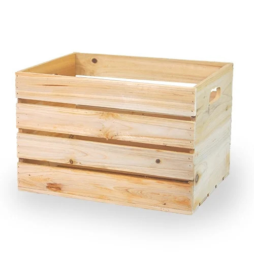 Natural Wooden Storage Crate with In-Handles - Small 13in | Walmart (US)