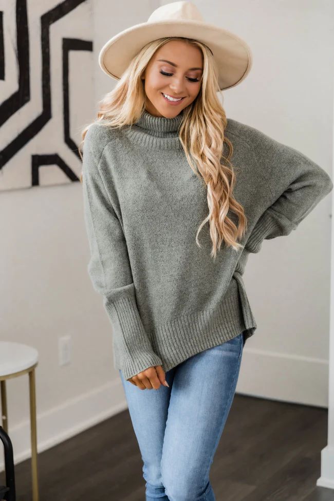 If You'll Love Me Green Sweater | The Pink Lily Boutique