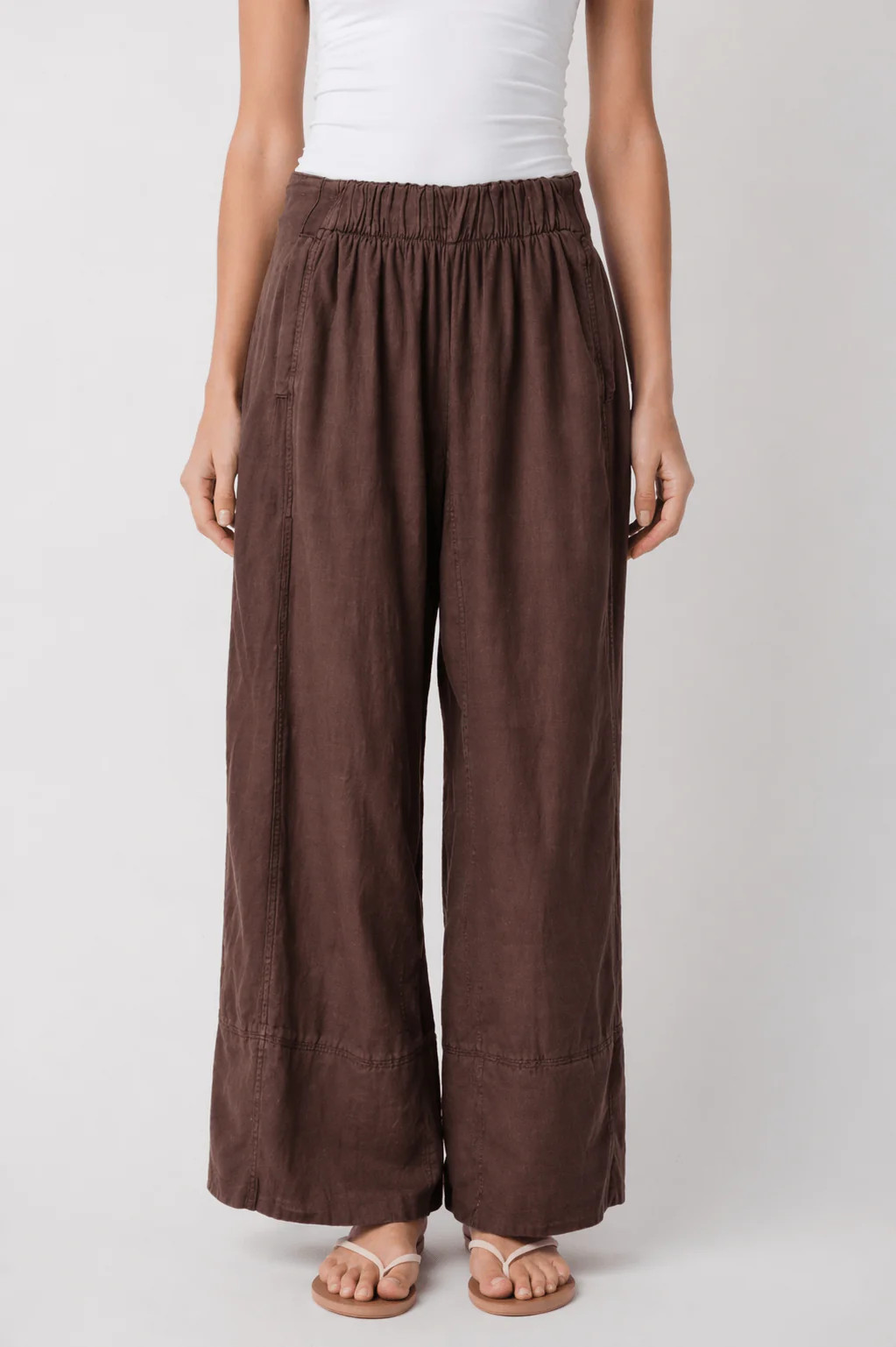 Free People Days End Linen Pull On Pant | Social Threads