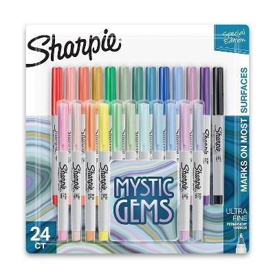 Sharpie Mystic Gems Permanent Markers Ultra Fine Tip Assorted 24/Pack (2136772) | Target
