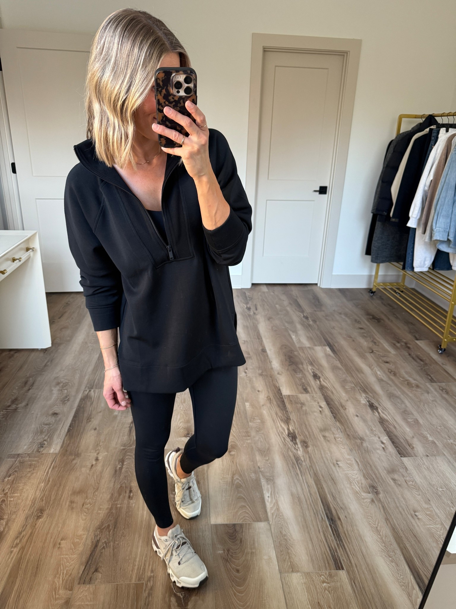 Wearing small leggings (full length),sports bra + tunic sweatshirt 

#LTKFindsUnder100 #LTKSaleAlert #LTKActive