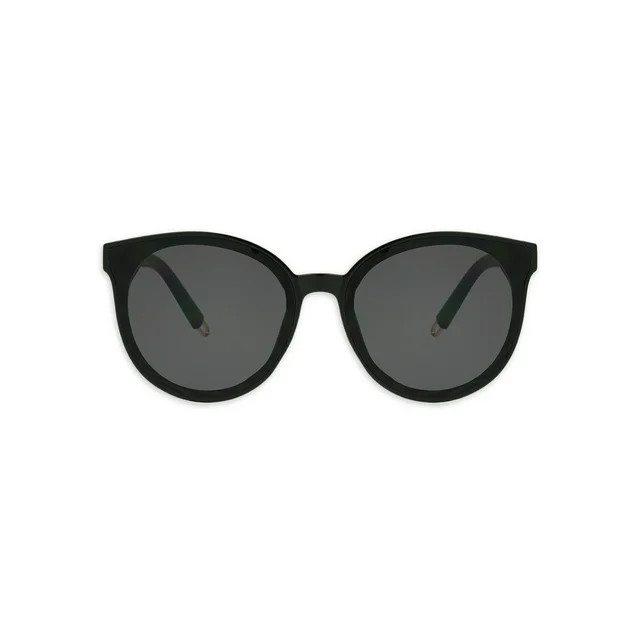 Foster Grant Women's Round Black Adult Sunglasses - Walmart.com | Walmart (US)