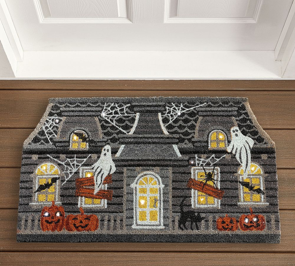 Haunted House Figural Doormat | Pottery Barn (US)