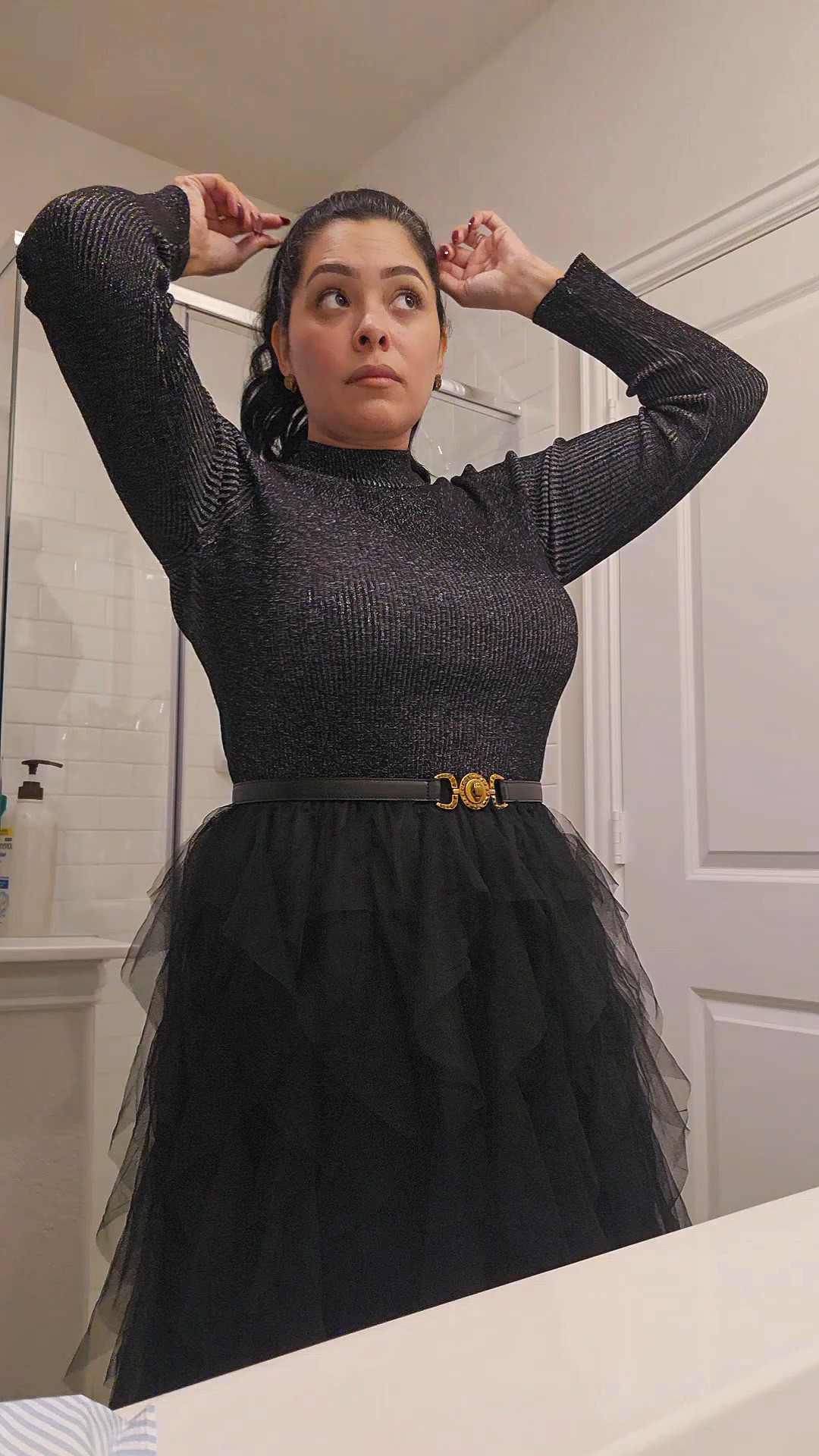 New Year's Eve Look with Kurt Geiger accessories 

#LTKHoliday #LTKgrwm #LTKOver40
